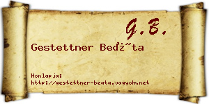 Gestettner Beáta névjegykártya